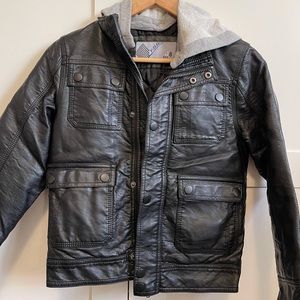 Boys faux leather jacket size 8